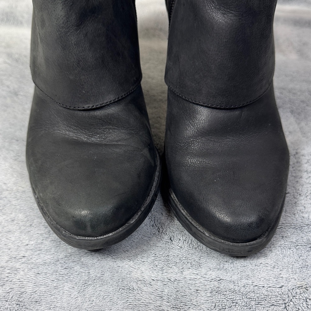 Jessica Simpson JS-Calvery Black Leather Ankle Bootie - Size 7 - VGUC - Picture 5 of 15